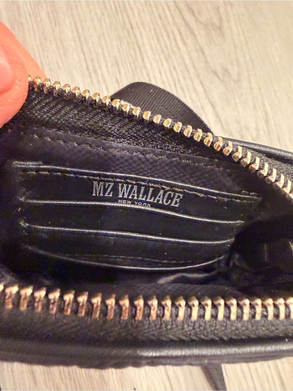 MZ WALLACE Micro Crosby Crossbody Bag Black Quilted Nylon Red Trim Travel - Picture 8 of 12
